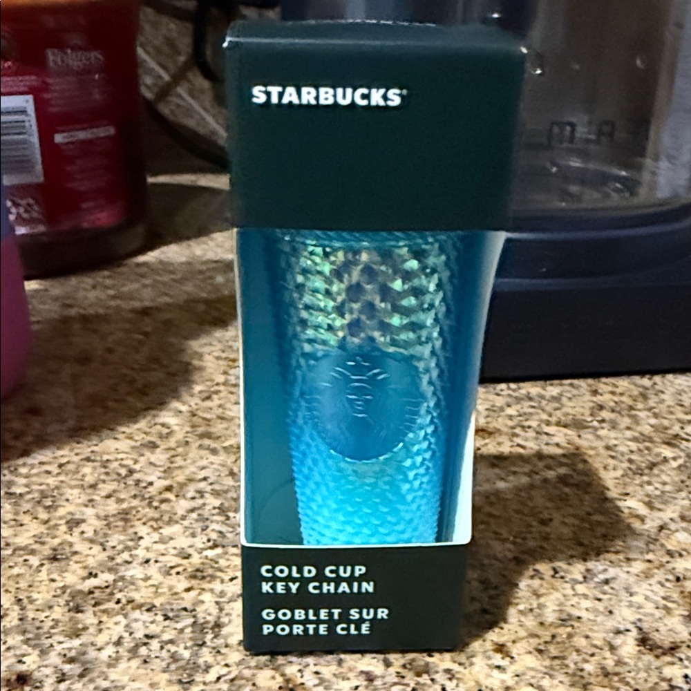 Starbucks Teal Cold Cup Key Chain